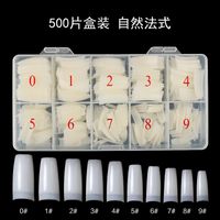 Wholesale Box Acrylic False Nail Tips Clear White Natural Color French Nail Full Cover Half Tips Ultra Flexible Size size Fake Artificial Nails