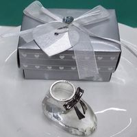 Wholesale Crystal Baby Bootie Shoe Keepsakes Wedding Figurine Bridal Shower Baby Shower Favors Baptism Return Gift