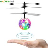 Wholesale HaoXin LED Lighting Magic Flying Ball Aircraft Helicopter Toy Colorful Stage Lamp Infrared Induction Toys for Kids Children