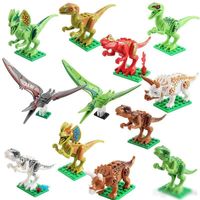 Wholesale Dinosaur Model Toys Jurassic World Park Movie Triceratops Tyrannosaurus Model Building Blocks Kids Toys Novelty Items christmas gifts