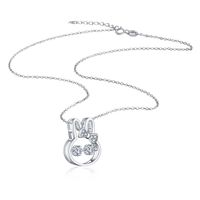 Genuino 925 Colgante De Plata Perro encanto Grande Pulsera Collar esterlina Conjunto de Regalo