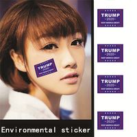 Wholesale 32 set Donald Trump Face Sticker United States President Election Flag Environmental Stickers