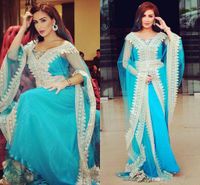 Wholesale Muslim Arab Dubai Evening Dresses Sheer Long Sleeves Crystal V Neck Applique Lace Prom Dress Custom Made Special Occasion Dress Plus Size