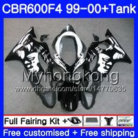 Wholesale Body Tank For HONDA CBR600 F4 CBR F4 FS CBR600 F HM CBR600F4 CBR600FS CBR F4 Graffiti black hot Fairings kit