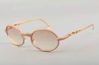 Wholesale 19 new factory direct new leopard diamond metal mirror too glasses T7550178 high quality sunglasses full frame diamond bag size MM