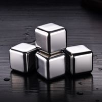 Wholesale Stainless steel ice cube whiskey red wine metal quick frozen craft beer beverage cooler cube