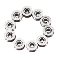 Wholesale Freeshipping thrust ball bearings U624ZZ U Groove Ball Bearing Guide Pulley For Rail Track Linear Motion System mm