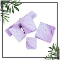 Wholesale DDisplay Ins Marble Pattern Purple Jewelry Gift Box Glamour Ring Boxes Monthly Earring Small Jewelry Display Fineness Necklace Package Box