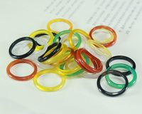 Wholesale 1PC Handmade Chinese Natural Gemstone Agate Jade Band Rings Wide mm mm