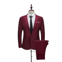 Wholesale 2 Pieces Blazer Pants Suit Set Formal Business Blazers Sets Slim Plus Size XL Sets For Wedding Party Set