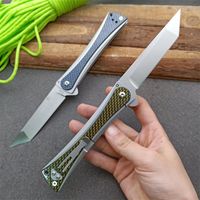 Wholesale New High recommend Poison rattan folding knife imported carbon fiber handle copies dropshipping freeshipping blade angle lt