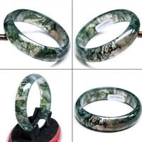 Wholesale genuine mm mm natural stone fairy color aquatic agate chalcedony bracelet glass species moss agate jade bracelet