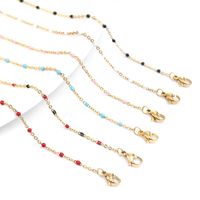 Wholesale 1 PC Fashion Stainless Steel Link Cable Chain Necklace Gold Multicolor Necklaces For Women Men Jewelry Gifts
