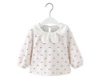 Wholesale 2019 In the fall fashion children The girl cherry pattern Long sleeve T shirt