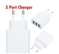 Wholesale Universal V A Ports European USB Wall Charger Travel Power Adapter Charging USB Plug for Smartphone White