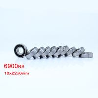 6900-2RS 10x22x6 Ball Bearings Black Rubber Sealed Bearing 10 PCS