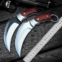 Wholesale outdoor self defense Karambit CS GO Tactical combat knife High end DC53 steel scorpion claw knife camp survival knives hunting