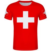 Wholesale SWITZERLAND t shirt diy free custom made name number che T Shirt nation flags ch red german country college print photo clothing