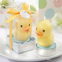 Wholesale Little Yellow Duck Candle Birthday Party gifts Baby Shower Favors Hundred Days Banquet Decorate Full Moon One Year Old Small Gift abE1