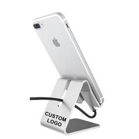 Wholesale Promotional Custom Your Own Logo Metal Aluminium Alloy Phone Holder Charging Stand Desktop Stand For iPhone Mini Pro Max