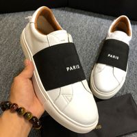Wholesale New Paris Men Women Platform Trainer Slip On Casual Shoes Sneakers Comfort Leather Mens Womens Leisure Dress Chaussures