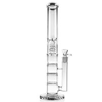 Wholesale Reanice wee unique glass bong large three layers inch bong percolator birdcage bubbler hookahs water bong tall glass bongs mm