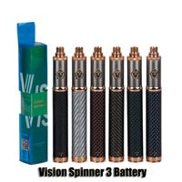 Wholesale Vision Spinner III Battery Carbon Fiber mAh Variable Voltage VV V Battery For Ego CE4 E Cigarette Atomizer Tank