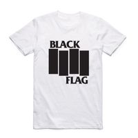 Wholesale Fashion Men Print Black Flag T shirt With Short Sleeve O Neck Summer Band Casual Top Tee Tshirt