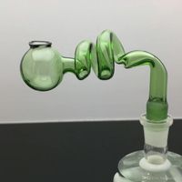 Wholesale Color spiral S cooking pot Glass bongs Oil Burner Glass Water Pipe Oil Rigs Smoking Rigs