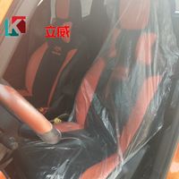 Wholesale Safety Car Protective Chair Covers Transparent Films Plastic Disposable Automobile Seat Covers Dust Proof Seat Sleeve In Stock kl E19