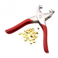 Herramientas 3en1 Agujero Cuero Punch Alicate Ojal Encajen Boton Kit Setter