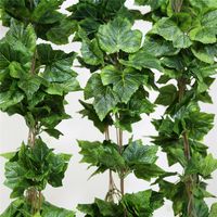Wholesale Artificial Plants Plant Artificial Flower Silk Grape Leaf Hanging Garlands Faux Vine Wedding Decoration for Home