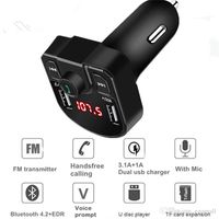 Trasmettitore FM Transmitter adattatore wireless Bluetooth Radio MP3 audio con Caricabatteria da auto Radio ricevitore stereo lettore AUX porta USB della carta di deviazione standard Micro Flash Dri