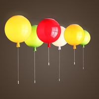 Wholesale Modern kid s colors balloon acrylic ceiling light fixture home deco children bedroom E27 bulb ceiling lamps with switch