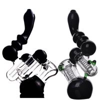 Wholesale IN STOCK Black glass pipe Glass bubbler smoking pipe water Glass bong