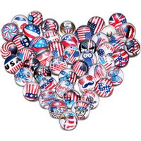 Wholesale American Flag Luxury Designer Jewelry Bracelet Snap Jewelry USA Flag Mixed mm Snap Jewelry mm Snaps Buttons mm Snap Button