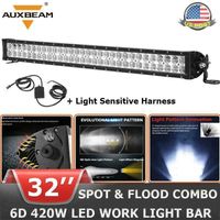 22/" LED Luz Barra Curvada Combo Off Road ATV Camión SUV de luz estroboscópica remoto para caza