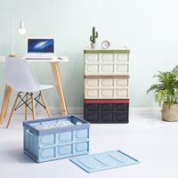 Wholesale Plastic with lid collapsible storage box organizer box bed bottom clothing storage box car organizador storage basket