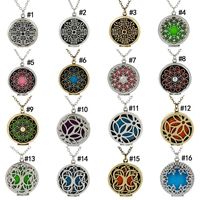 Wholesale Vintage Essential Oil Diffuser Pendant Necklaces Opening Hollow Floating Aromatherapy Locket charm Long chain For women Fashion Jewelry Gift