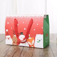 Wholesale christmas decorations for home Christmas party favors gift box supplies carrying box of eve Xmas gift bag