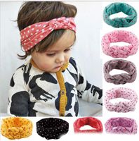 Wholesale Baby Headband Europen And American Childrens Ins Cute Dot Knitting Headband Girls Sweet Crochet Cotton Hair Accessories