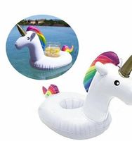 Flamingo flottant gonflable boisson COKE bière 4 peut porte-gobelet piscine