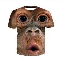 Wholesale Newest Fashion Mens Womens Summer Style Big Monkey Face Funny D Print Casual T Shirt XDX037