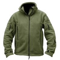 Wholesale Mens Winter Jackets Fleece Zipper Hoodie Long Sleeve Hooded Sweatshirt Tactical Military Tracksuit Jacket Outerwear Coat Clothes