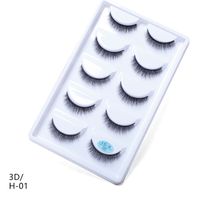 Wholesale H series Natural False Eyelashes Handmade Fake Eye Lashes Mink Lashes pairs pack D Mink Eyelashes