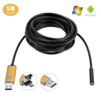 Wholesale 5 mm Two in one Security Coumpter and Phone Endoscope Camera Lens For Industrial Conduit Automobile Air Conditioner Overhaul