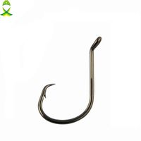 50pcs Size 6//0 Fishing 4x Strong circle hook offset black nickel Bulk Pack #6//0