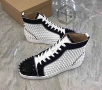 Wholesale Luxury designer men women sports casual shoes French brand spikes Red Bottom sneakers rivet Best quality trainers walking cheap board shoes