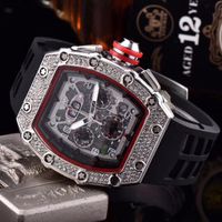 Wholesale Top quality mens watches fashion all sub dials work rubber strap stopwatch quartz watch for men Valentine Gift