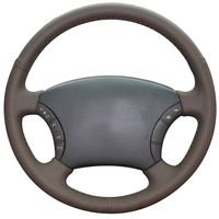 Wholesale Dark Brown Natural Leather Car Steering Wheel Cover for Toyota Land Cruiser Prado Land Cruiser Tacoma
